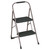 Big Step Folding Stool, 2-Step, 200 lb Capacity, 20.5" Working Height, 22" Spread, Black/Gray