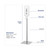 Fit Touch Free Dispenser Floor Stand, 15.7 X 15.7 X 58.3, White