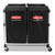 Two-Compartment Collapsible X-Cart, Synthetic Fabric, 2.49 cu ft Bins, 24.1" x 35.7" x 34", Black/Silver