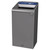 Configure Indoor Recycling Waste Receptacle, Paper Recycling, 23 gal, Metal, Gray