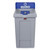 slim jim recycling station 1-stream, mixed recycling station, 33 gal, resin, gray