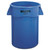 vented round brute container, 44 gal, plastic, blue