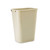 Deskside Plastic Wastebasket, 10.25 gal, Plastic, Beige