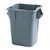 Square Brute Container, 40 gal, Polyethylene, Gray