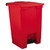 Indoor Utility Step-On Waste Container, 12 gal, Plastic, Red