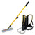 Flow Finishing System, 18" Wide Nylon Head, 56" Yellow Plastic Handle