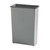 Square and Rectangular Wastebasket, 88 qt, Steel, Charcoal