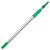 Opti-Loc Aluminum Extension Pole, 14 Ft, Three Sections, Green/silver