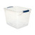 Clever Store Basic Latch-Lid Container, 30 qt, 13.37" x 18.75" x 10.5", Clear