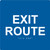 Exit Route 8" X 8" Acrylic Blue