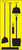 68" x 30", Max-Duty Aluminum, Yellow Board, Black Shadow
