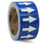 Directional Flow Arrow Tape, (Arrows), 2" x 54-ft, Adhesive Vinyl, White/Blue