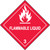 DOT Label, FLAMMABLE LIQUID 3 (Hazard Class 3), 4" x 4", Adhesive Paper, Roll 250