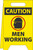 Fold-Ups Floor Sign, CAUTION MEN WORKING, 20" x 12", Plastic