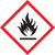 GHS Pictogram Label, (Flame Symbol), 1" x 1", Adhesive Poly, Roll 250