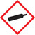 GHS Pictogram Label, (Gas Cylinder Symbol), 1" x 1", Adhesive Poly, Roll 250