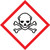 GHS Pictogram Label, (Skull & Crossbones Symbol), 1" x 1", Adhesive Poly, Roll 250