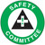 SAFETY COMMITTEE, 2-1/4" x 2-1/4", Adhesive Vinyl, Pack 10