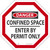 Man-Way Cross Barrier, DANGER CONFINED SPACE ENTER BY PERMIT ONLY, 42" x 42", Plastic