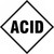 NFPA Hazard Panel, ACID, Fits 10" x 10" Placard, Adhesive Poly
