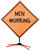 Roll-Up Construction Sign Stand, Tilt Adjust, Spring-Less, Steel