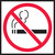 No Smoking Symbol, 4" x 4", Adhesive Vinyl, Pack 5