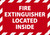 FIRE EXTINGUISHER LOCATED INSIDE, 3-1/2" x 5", Adhesive Vinyl, Pack 5