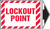 LOCKOUT POINT (With Detached Arrow), 3-1/2" x 5", Adhesive Vinyl, Pack 5