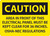 Safety Sign, CAUTION AREA IN FRONT OF ELECTRICAL PANEL, 10" x 14", Plastic