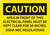 Safety Sign, CAUTION AREA IN FRONT OF ELECTRICAL PANEL, 7" x 10", Plastic