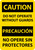 Safety Sign, CAUTION DO NOT OPERATE WITHOUT GUARDS (English, Spanish), 14" x 10", Adhesive Vinyl