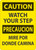 Safety Sign, CAUTION WATCH YOUR STEP (English, Spanish), 14" x 10", Plastic