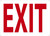 Safety Sign, EXIT, 10" x 14", Plastic