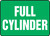 Safety Sign, FULL CYLINDER, 7" x 10", Adhesive Vinyl