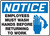 Safety Sign, NOTICE EMPLOYEES MUST WASH HANDS BEFORE RETURNING TO WORK (Graphic), 10" x 14", Plastic