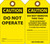 Safety Tag, CAUTION DO NOT OPERATE, 5-3/4" x 3-1/4", Plastic w/Grommet, Pack 25