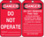Safety Tag, DANGER DO NOT OPERATE, 5-3/4" x 3-1/4", Plastic w/Grommet, Pack 25