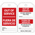 Safety Tag, OUT OF SERVICE (English, Spanish), 5-3/4" x 3-1/4", PF-Cardstock, Pack 25