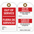 Safety Tag, OUT OF SERVICE (English, Spanish), 5-3/4" x 3-1/4", Plastic w/Grommet, Pack 25