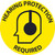 Walk-On Slip-Gard Floor Sign, HEARING PROTECTION REQUIRED, 17" x 17", Textured Adhesive Vinyl