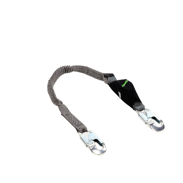 V-Series Stretch single-leg energy absorbing lanyard, 6',36C small snaphooks