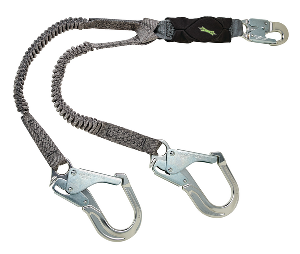 V-Series Stretch twin-leg energy absorbing lanyard, 6',36CL large snaphooks