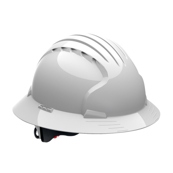 Full Brim Hard Hat with HDPE Shell, 6-Point Polyester Suspension and Wheel Ratchet Adjustment