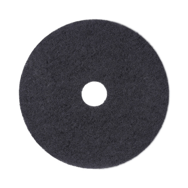 Stripping Floor Pads, 19" Diameter, Black, 5/carton