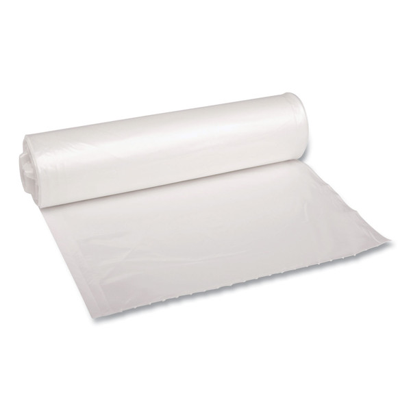 Recycled Low-Density Polyethylene Can Liners, 33 gal, 1.4 mil, 33" x 39", Clear, 10 Bags/Roll, 10 Rolls/Carton