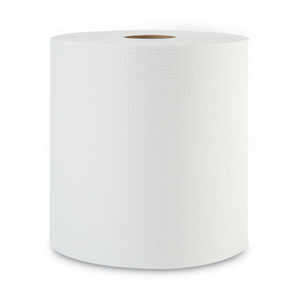 Hardwound Paper Towels, 1-Ply, 8" x 800 ft, White, 6 Rolls/Carton