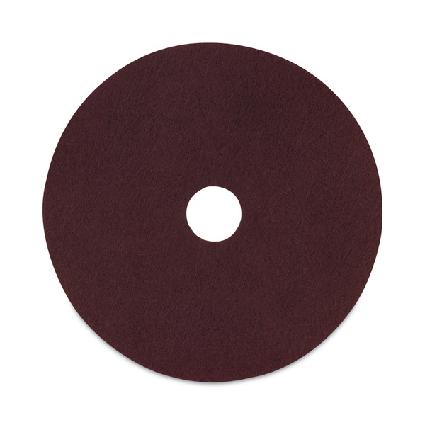 Deep Scrub Pads, 20" Diameter, Maroon, 10/Carton