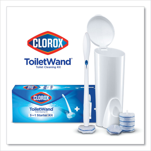 Toiletwand Disposable Toilet Cleaning System: Handle, Caddy And Refills, White