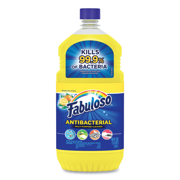Antibacterial Multi-Purpose Cleaner, Sparkling Citrus Scent, 48 oz Bottle, 6/Carton