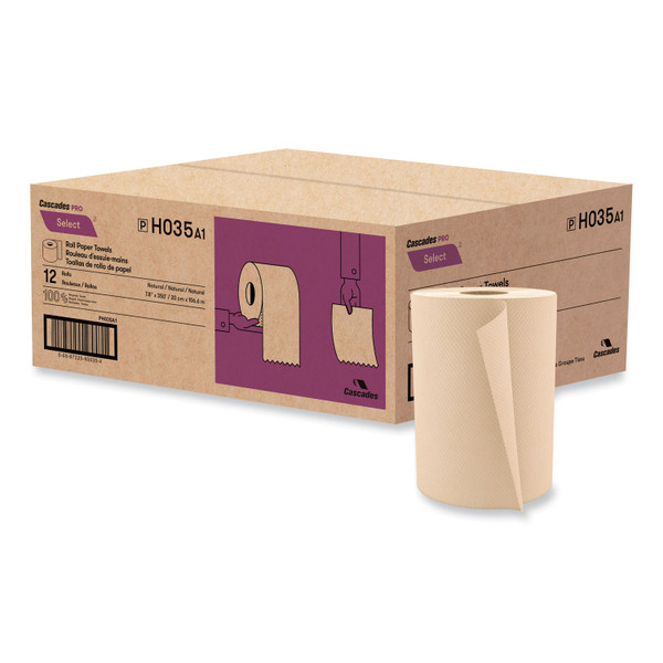 Select Hardwound Roll Towels, 1-Ply, 7.88" X 350 Ft, Natural, 12 Rolls/carton
